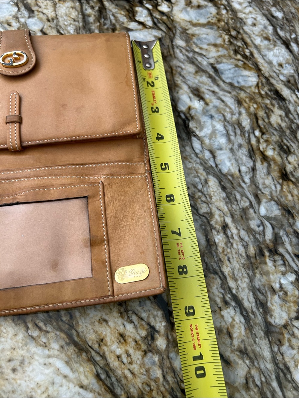 Vintage Gucci Brown GG Canvas Continental Wallet with Green and Red Webbing - Picture 14 of 16